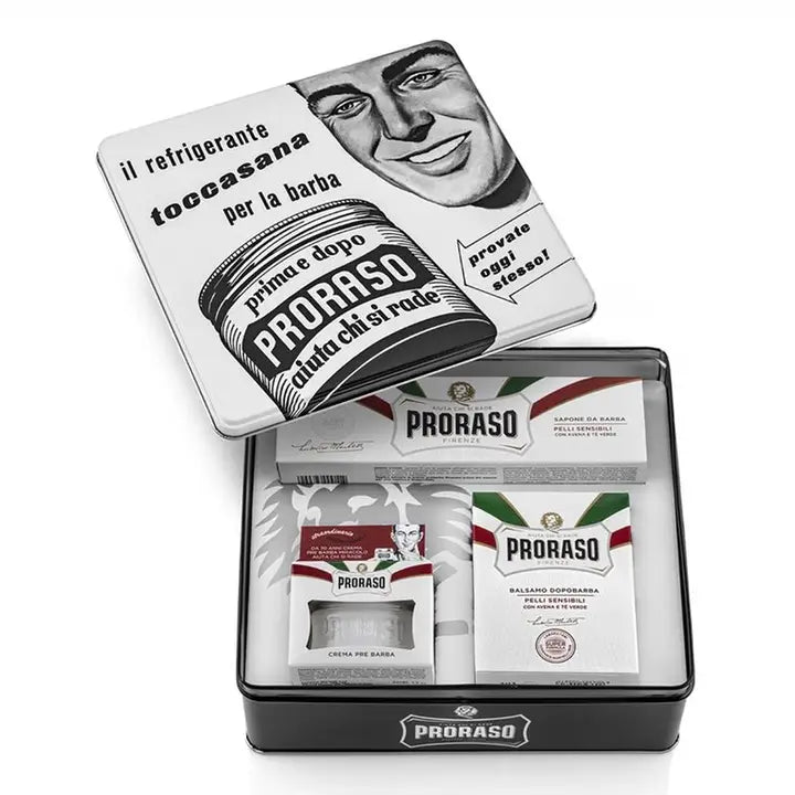 Proraso barberingsgavesett Toccasana (pre-shave cream, barberkrem, aftershave balsam)