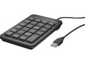 Trust Xalas USB numpad USB, plug and play, 1,5m kabel, kablet