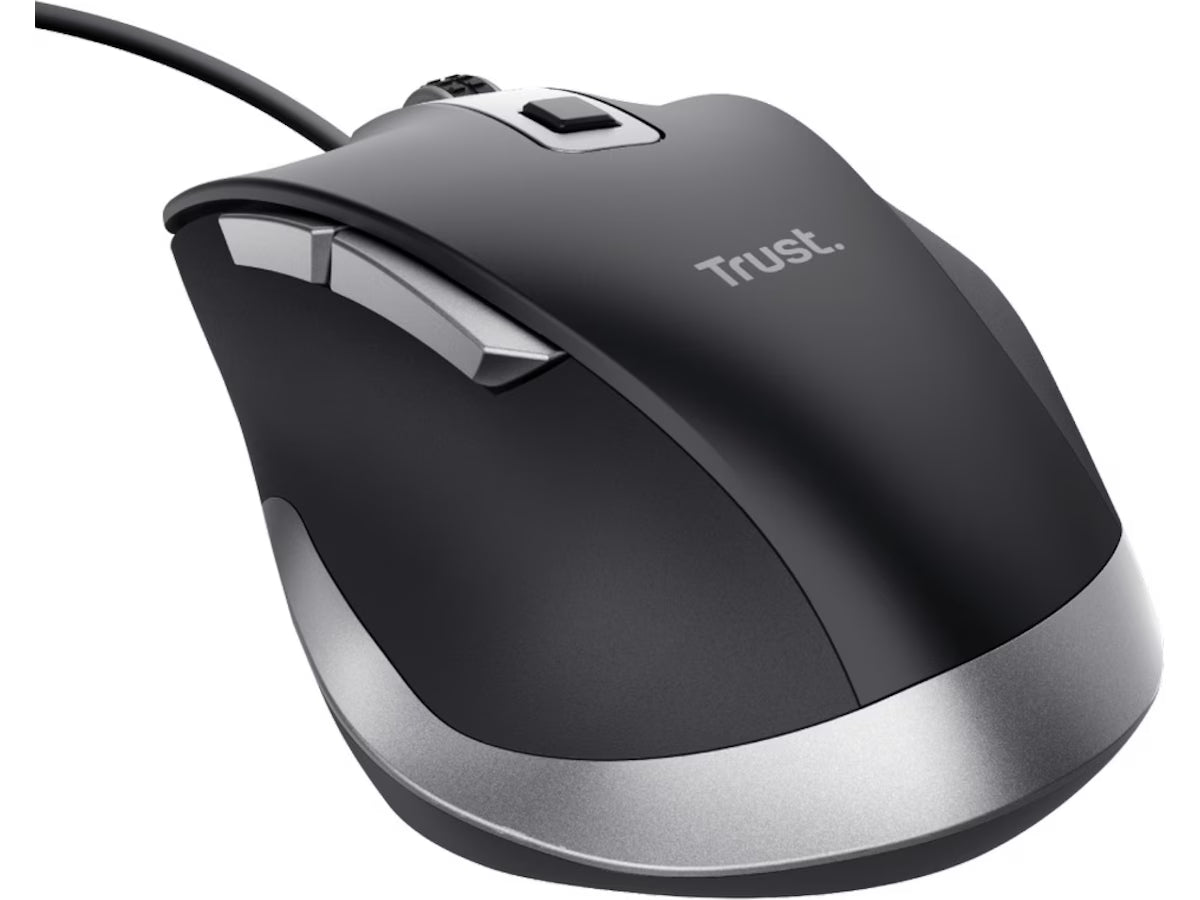 Trust Fyda Mus ECO (sort) USB kablet, 5000 DPI, 108g, 6 knapper