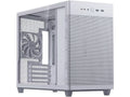 ASUS Prime AP201 Tempered Glass Mini Tower (hvit) Vifte: 1 x 120 MM, Mesh, ITX, mATX, 360 AIO support, 338 MM VGA support.