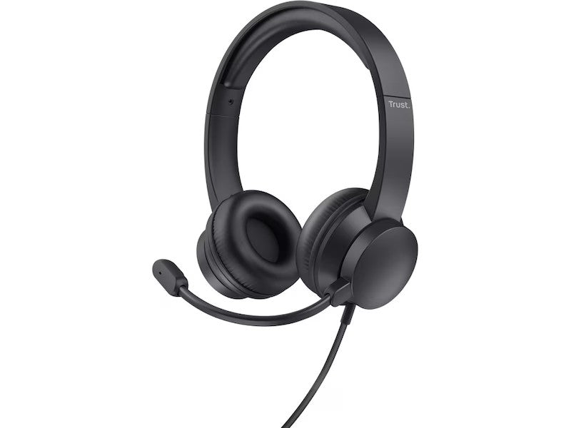 Trust HS-201 USB On-Ear PC Headset Lett og justerbart on-ear PC-hodesett, USB