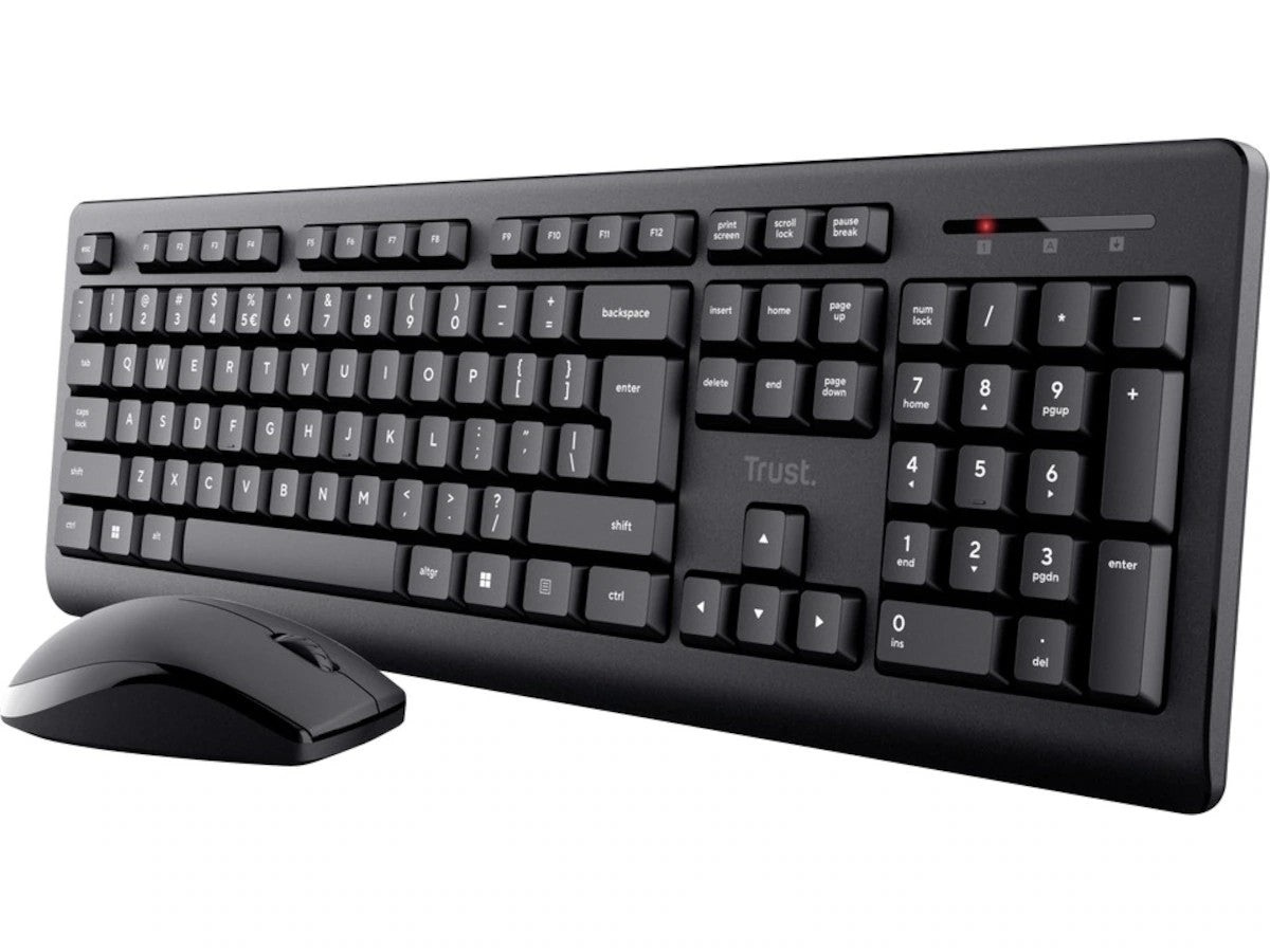 Trust Primo Trådløs Tastatur & Mus USB-A 2.0, 1200 dpi, membrane