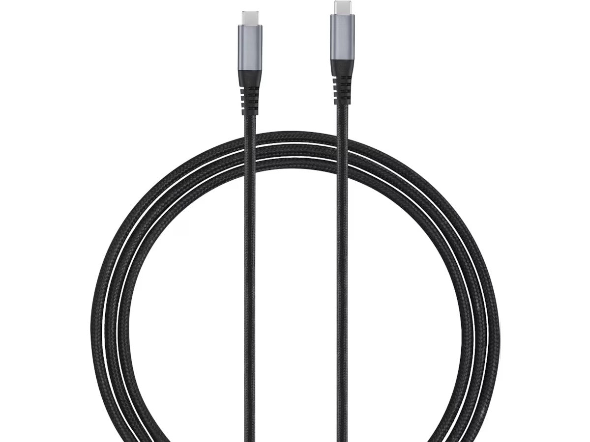 Andersson USB-C kabel 3m (sort) PD100W, støtter 5A, flettet kabel for å unngå knuter