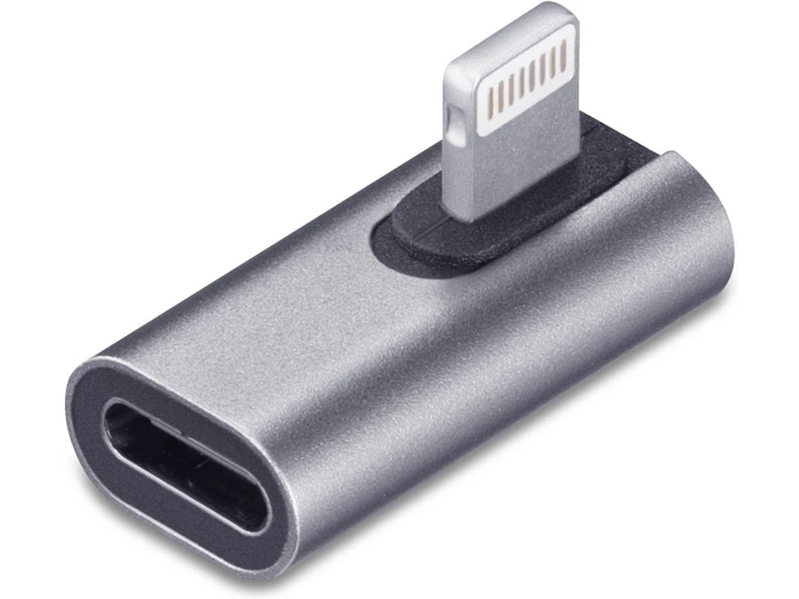 Andersson Lightning til USB-C-adapter (grå) 27W, vinklet, for iPhone, iPad eller Mac