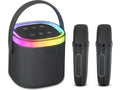Andersson KEM-D3000 Bærbar karaokehøyttaler med 2 mikrofoner Opptil 5,5 timers batteritid, RGB, 5 stemmeeffekter