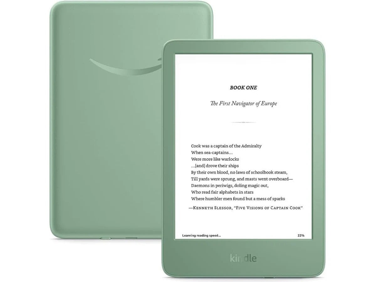 Amazon Kindle (2024) 6" 16GB (matcha) Lesebrett, 16GB, 6" skjerm, 300 ppi, Wifi, med annonser