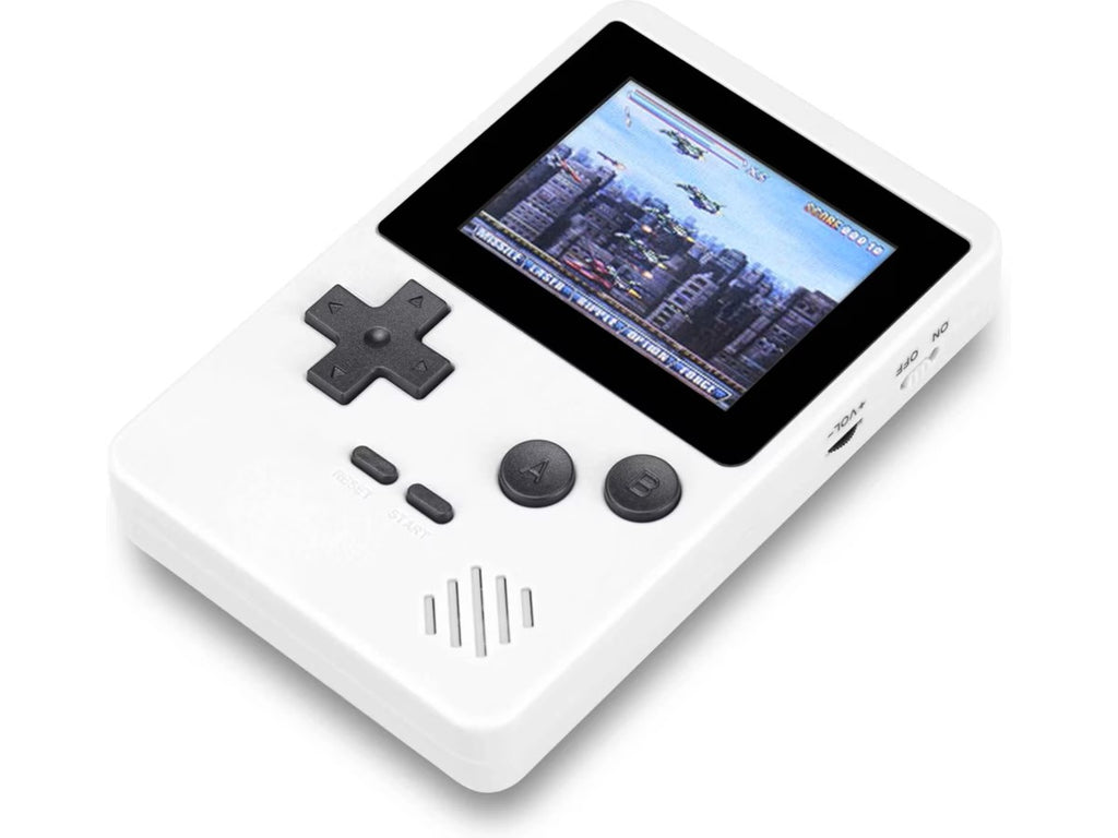 Gaming Tech CT-885 8-bit portabel spillkonsoll (hvit) 240 spill, 2,6" TFT fargeskjerm