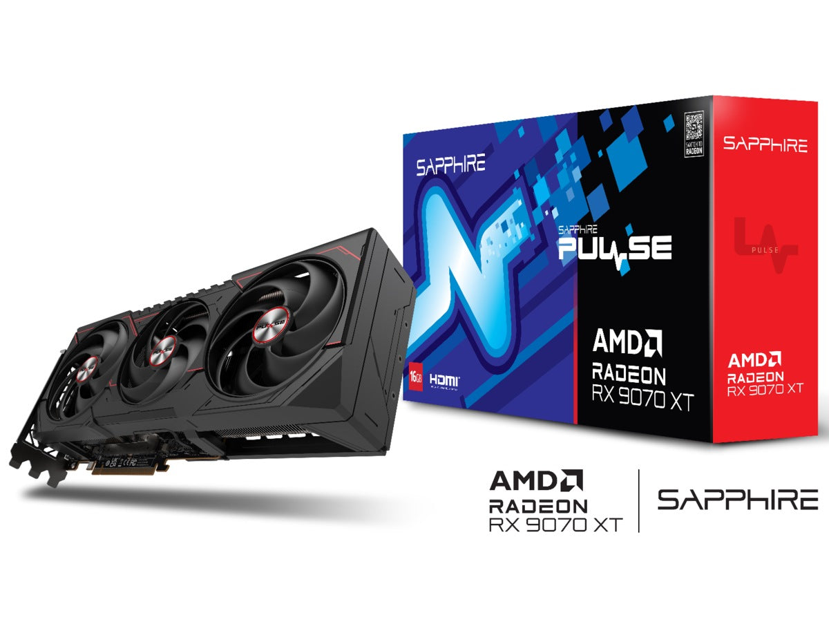 Sapphire PULSE AMD Radeon RX 9070 XT Gaming Skjermkort, PCI Express 5.0, 16GB GDDR6