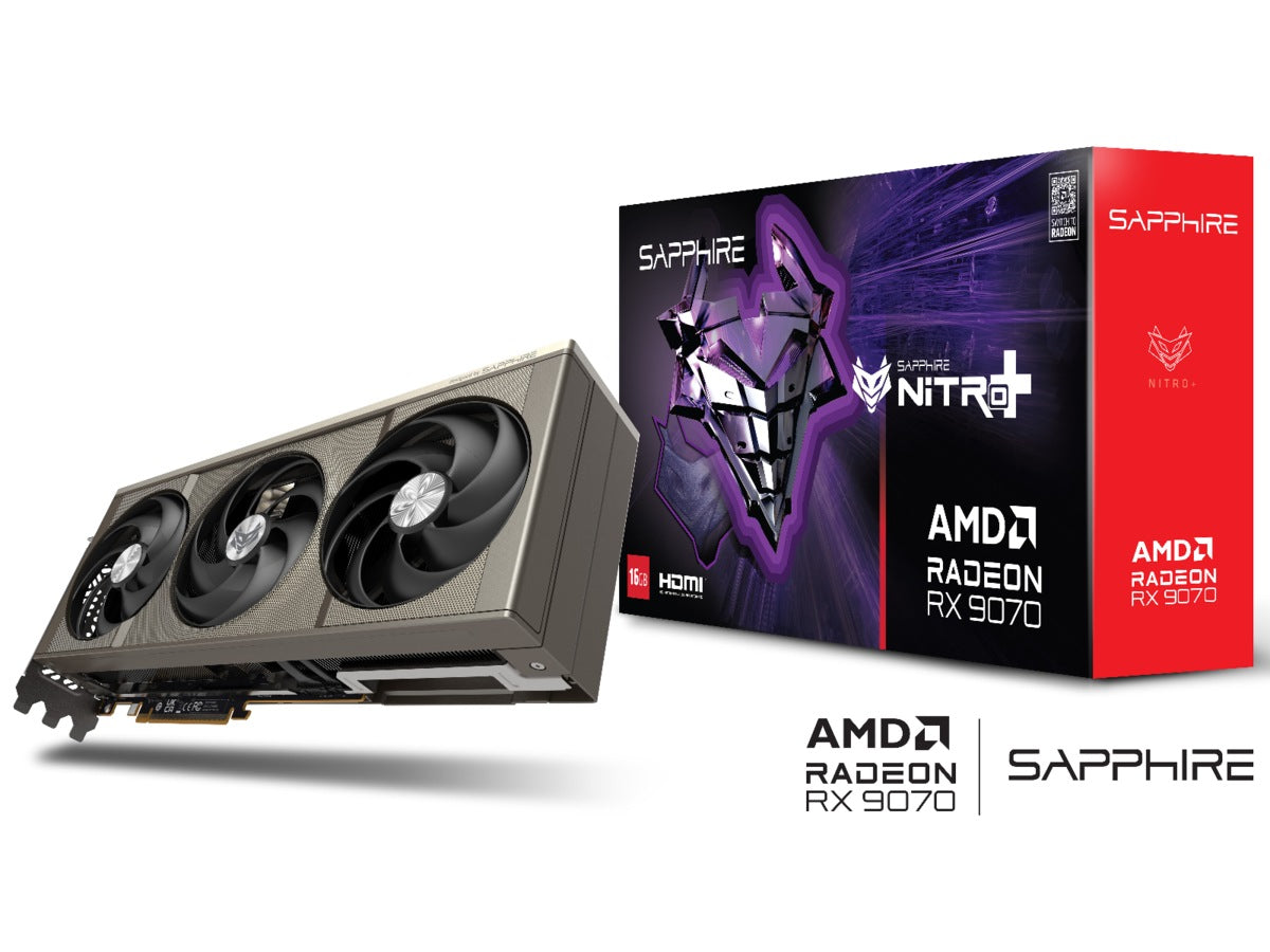 Sapphire NITRO+ AMD Radeon RX 9070 Gaming OC Skjermkort, PCI Express 5.0, 16GB GDDR6