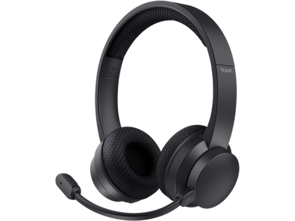 Ayda wireless ENC headset, On-Ear Bluetooth, 10 m rekkevidde, opp til 24 t brukstid, noice cancelling mic