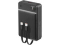 Andersson 20.000mAh Powerbank m/ integrerte kabler 22.5W PD 3.0, USB-C, Lightning, digitalt display