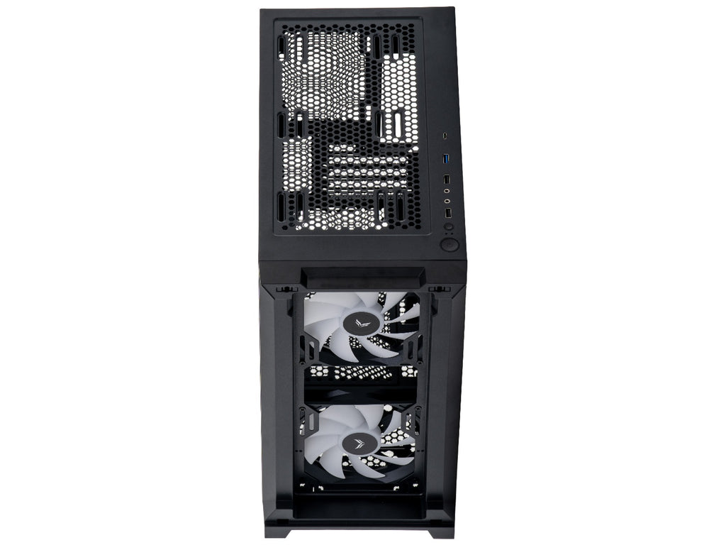 Mission SG Core mATX Tower (sort) mATX/Mini-ITX, 2 forhåndsinstallerte vifter, herdet glass