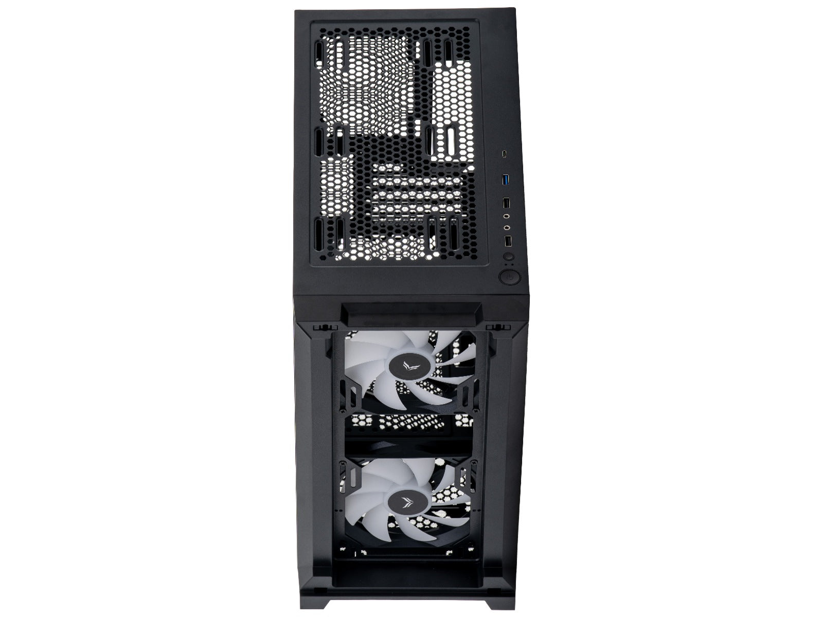 Mission SG Core mATX Tower (sort) mATX/Mini-ITX, 2 forhåndsinstallerte vifter, herdet glass