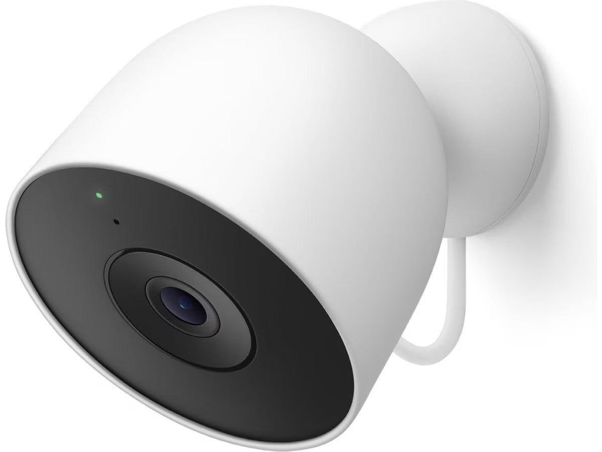 Google Nest Cam utendørs 2. gen (med ledning, hvit) Få klarhet i det uklare med 2K og Gemini*