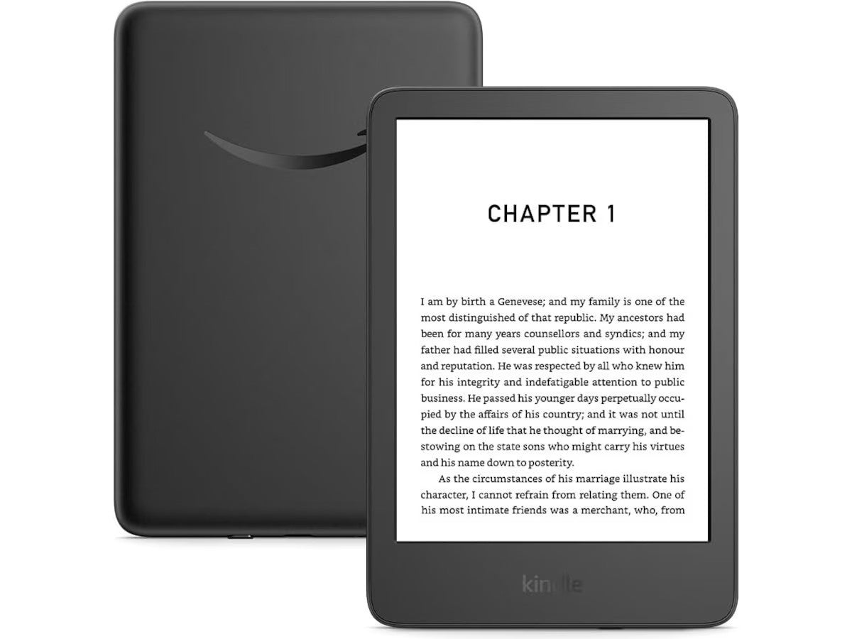 Amazon Kindle (2024) 6" 16GB (sort) Lesebrett, 16GB, 6" skjerm, 300 ppi, Wifi, uten annonser