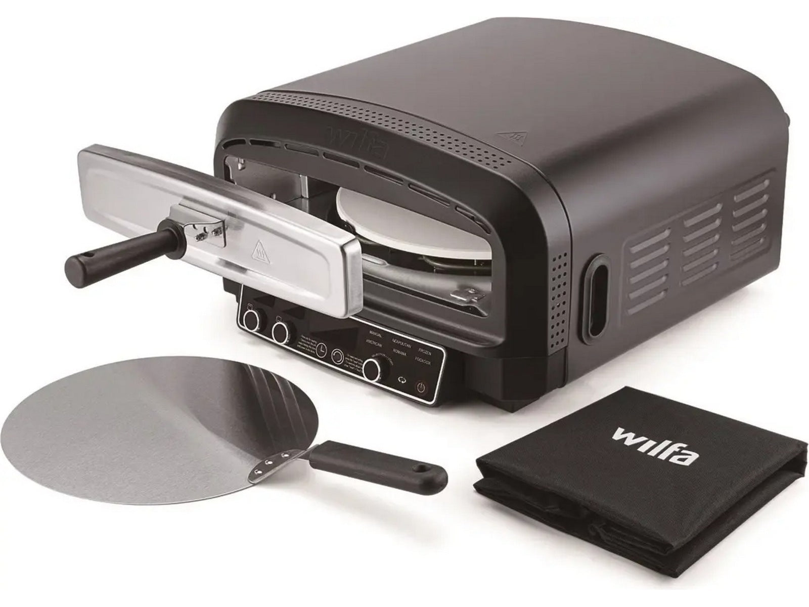 Wilfa P02DB-E2200 Elektrisk Pizzaovn ø33, elektrisk, maks 450°C, avtakbar pizzastein