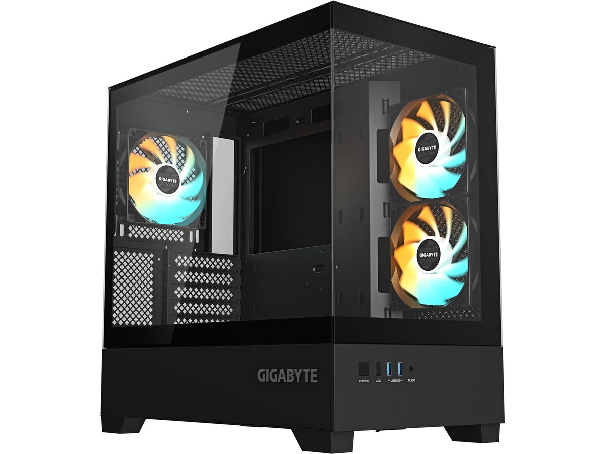 Gigabyte C201 Panoramic Mid Tower (sort) mini-ITX/m-ATX, 3x120mm vifter