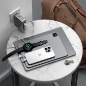Satechi 145W USB-C GaN-reiselader med 4 porter – Romgrå