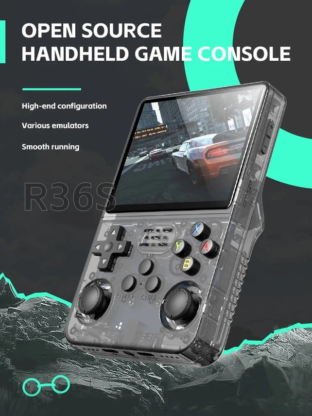 Retrorush Ultimate Retro håndholdt spillkonsoll – 128 GB lommespillkonsoll, høyoppløselig skjerm, 20 000 spill!
