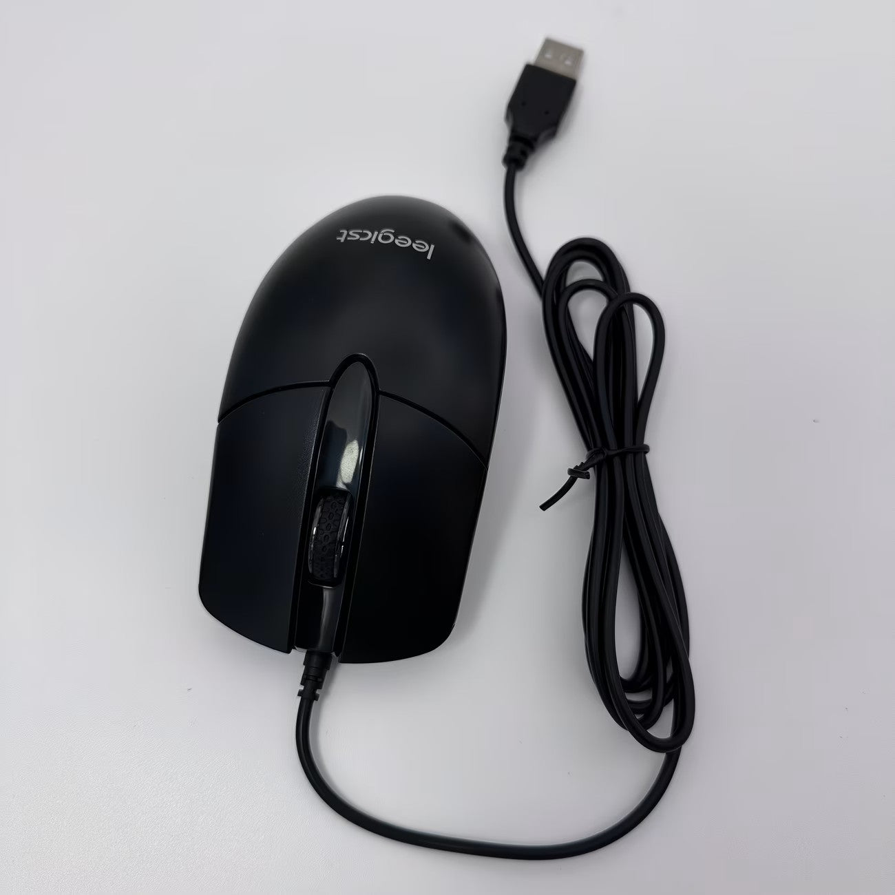 Ergonomisk optisk USB-mus med RGB-belysning, ergonomisk design for hjemmekontor og stasjonære PC-er, holdbar plast- og metallko