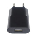 Sort USB-vægoplader til mobiltelefon og smartphone