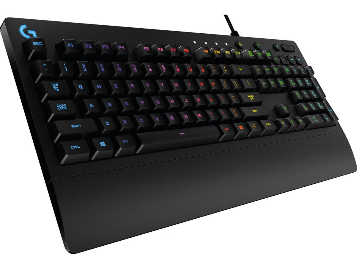 Logitech G213 Prodigy Gamingtastatur (sort) USB a, nordisk, rubberdome switches, RGB belysning, gaming tastatur
