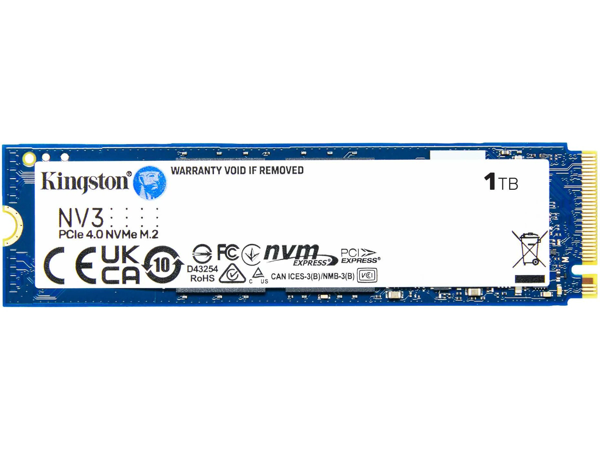 Kingston NV3 SSD 1TB 6000/4000 MB/s, M.2, PCIe 4.0