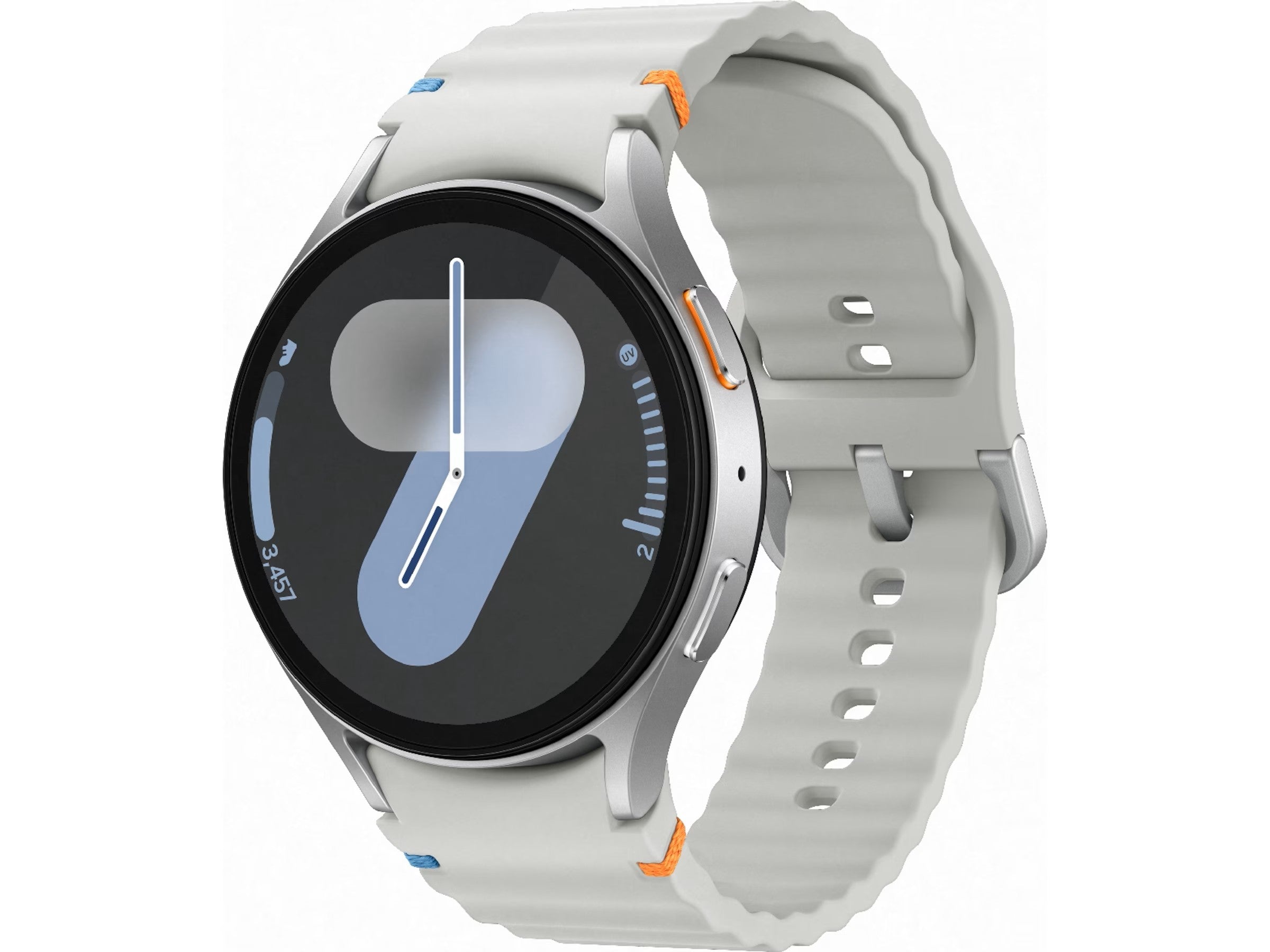 Samsung Galaxy Watch7 44mm BT (sølv) Smartklokke, Sapphire Glass, GPS, Bluetooth, WiFi, IP68, Galaxy AI