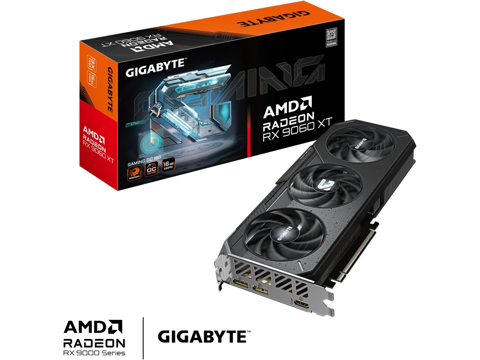 Gigabyte Radeon RX 9060 XT Gaming OC Skjermkort, PCI Express 5.0, 16GB GDDR6