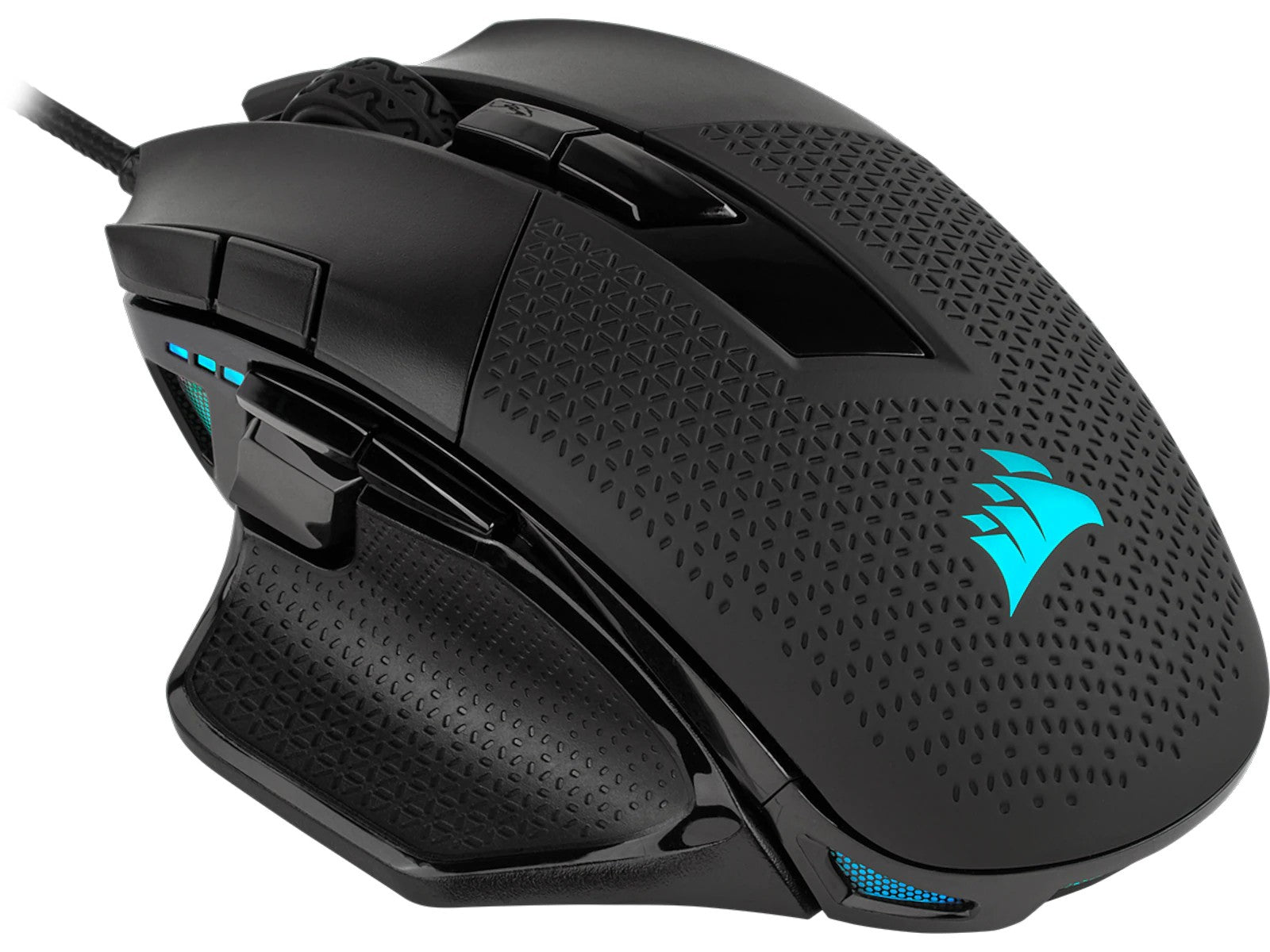 Corsair Gaming Nightsword RGB Mus (sort) USB, 18000 DPI, 10 programmerbare knapper, RGB lys, optisk gaming mus