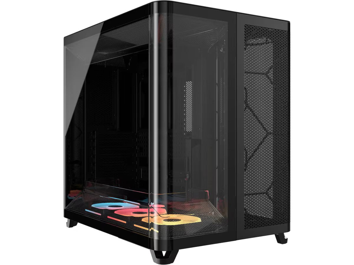 Corsair AIR 5400 LX-R RGB iCUE LINK Triple Chamber Mid Tower (svart) Mini-ITX/Micro-ATX/ATX/E-ATX (305mm x 277mm), Herdet glass