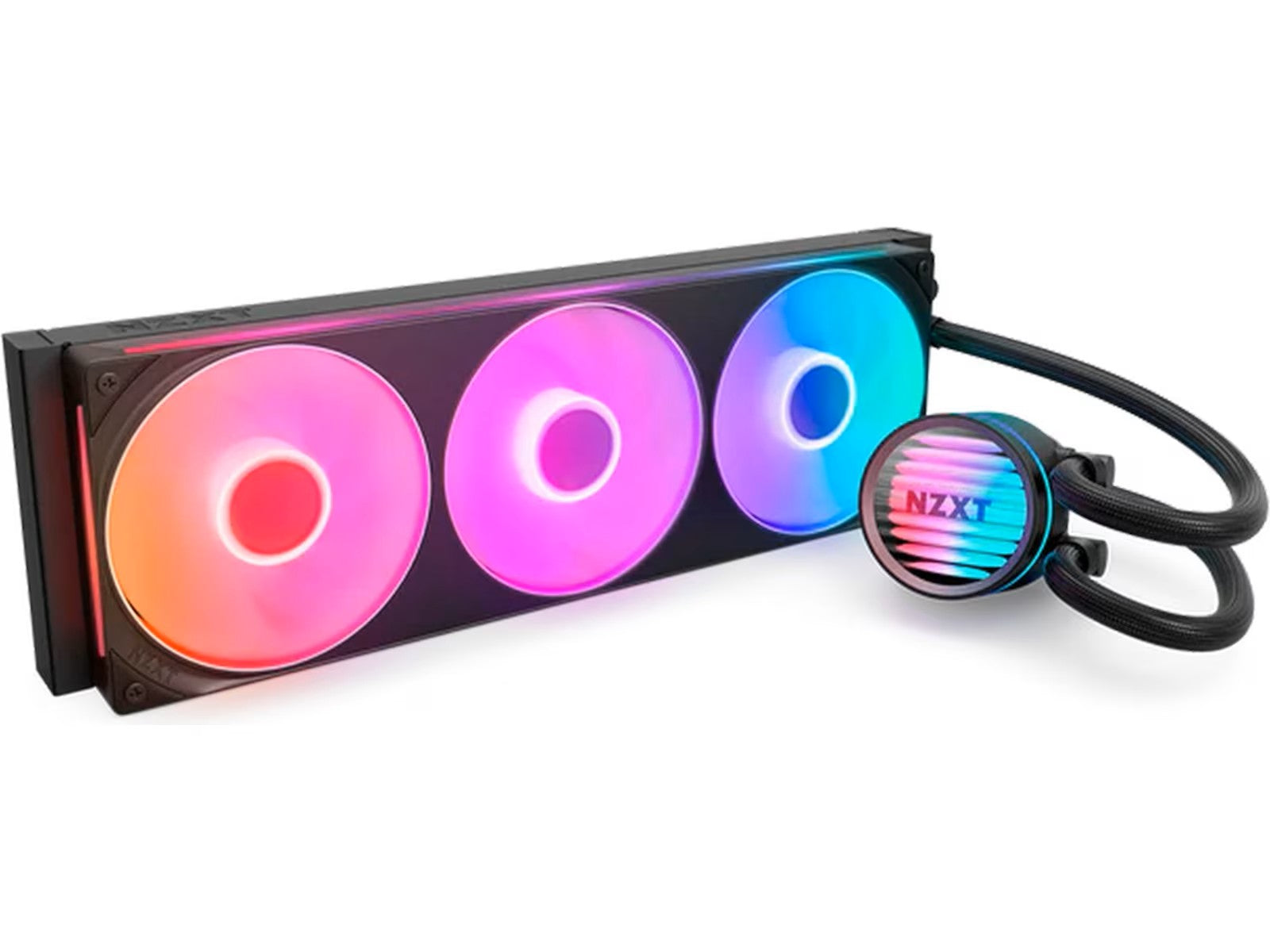 NZXT Kraken Core RGB 360mm AIO Kjøler (svart) 360mm, LGA 1851/1700 og 1200/115X, AM 5/4, 31,9 dBA per vifte