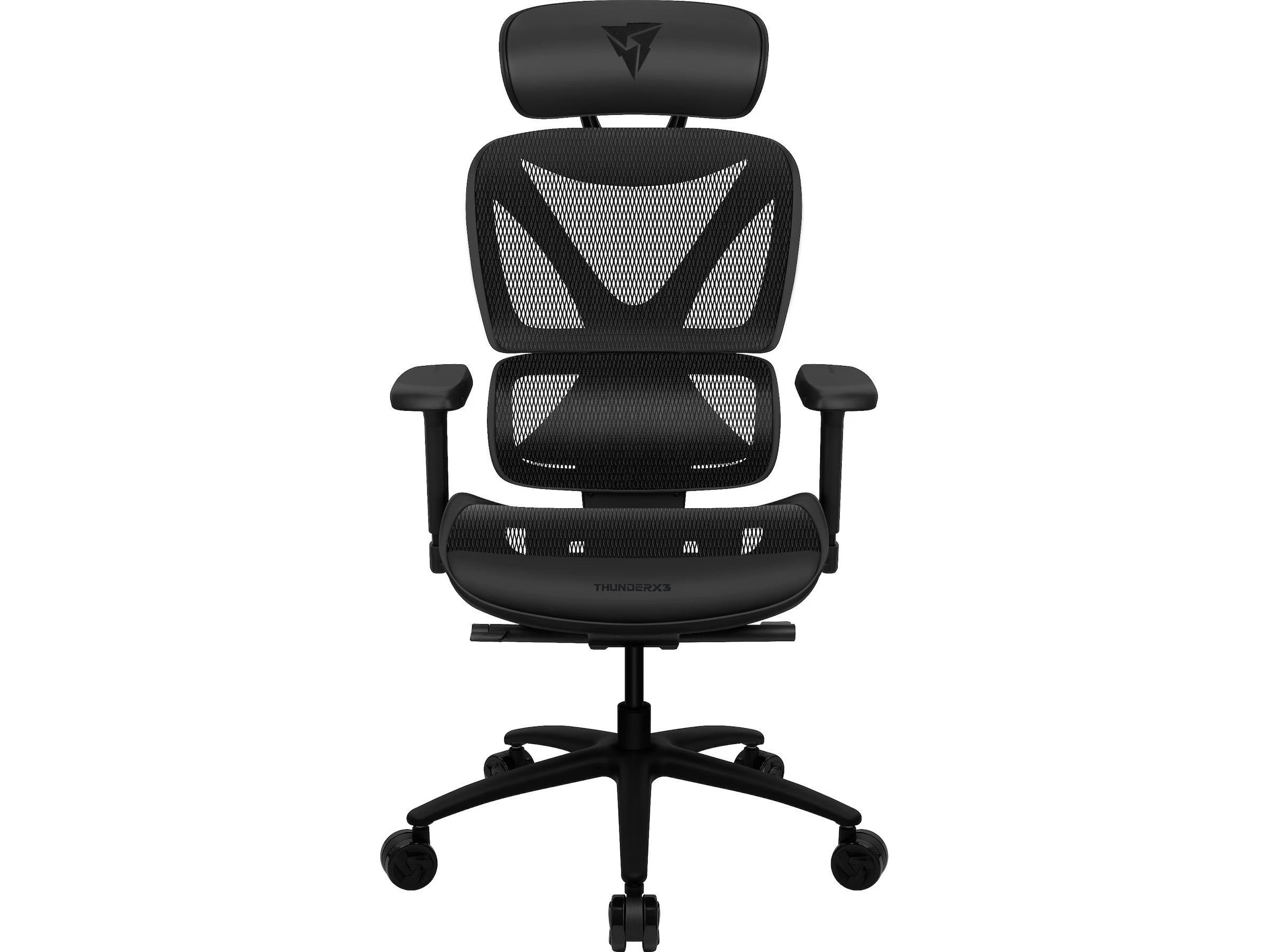ThunderX3 XTC ergonomisk kontorstol (mesh black) Max 125 kg, mesh, 3D armlene, klasse 4 gassløfter, justerbar