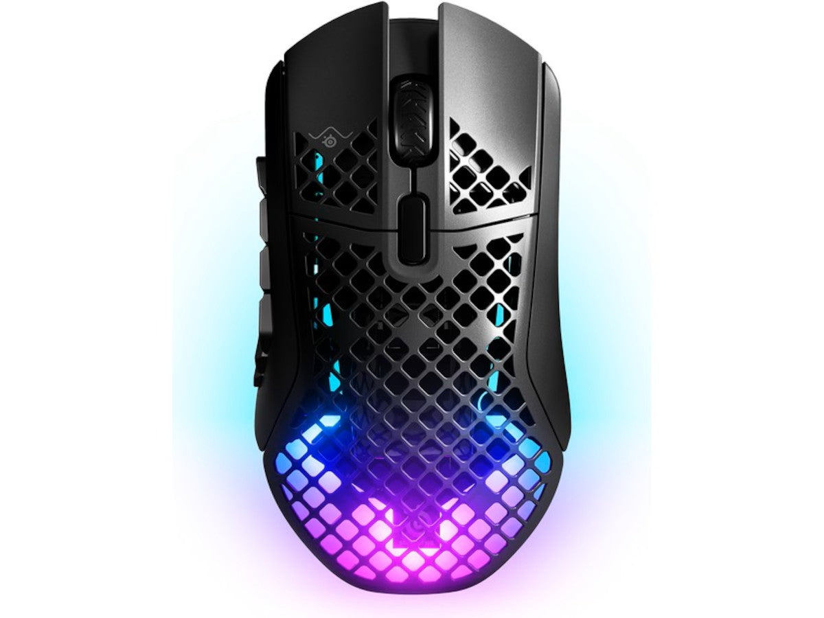 Steelseries Aerox 9 Wireless Gamingmus (sort) USB, Bluetooth/2.4ghz, 18000 CPI, 18 knapper, 89g, MMO/MOBA, AquaBarrier, optisk