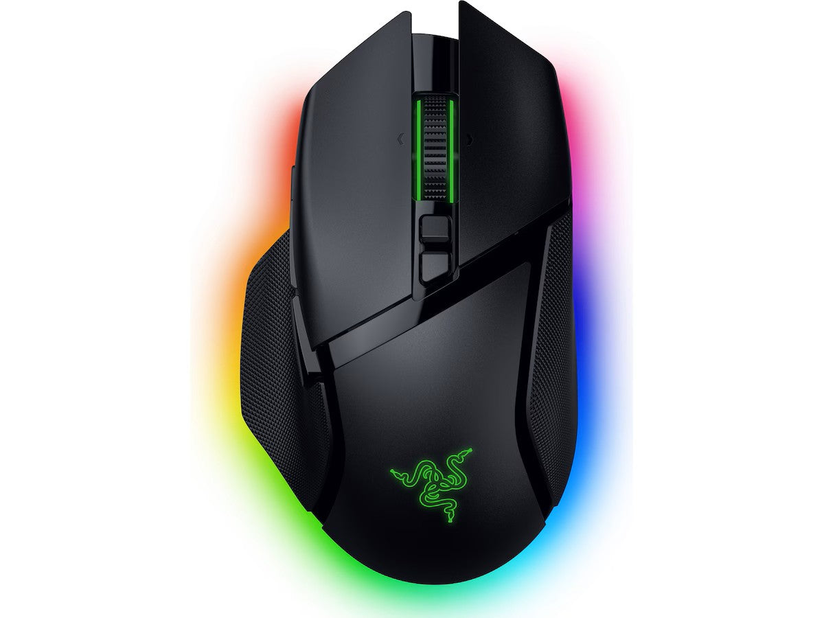 Razer Basilisk V3 PRO 35K trådløs ergonomisk gamingmus (sort) 2.4 GHz, BT, USB C, HyperScroll, 35K DPI, optisk, Chroma RGB, pro