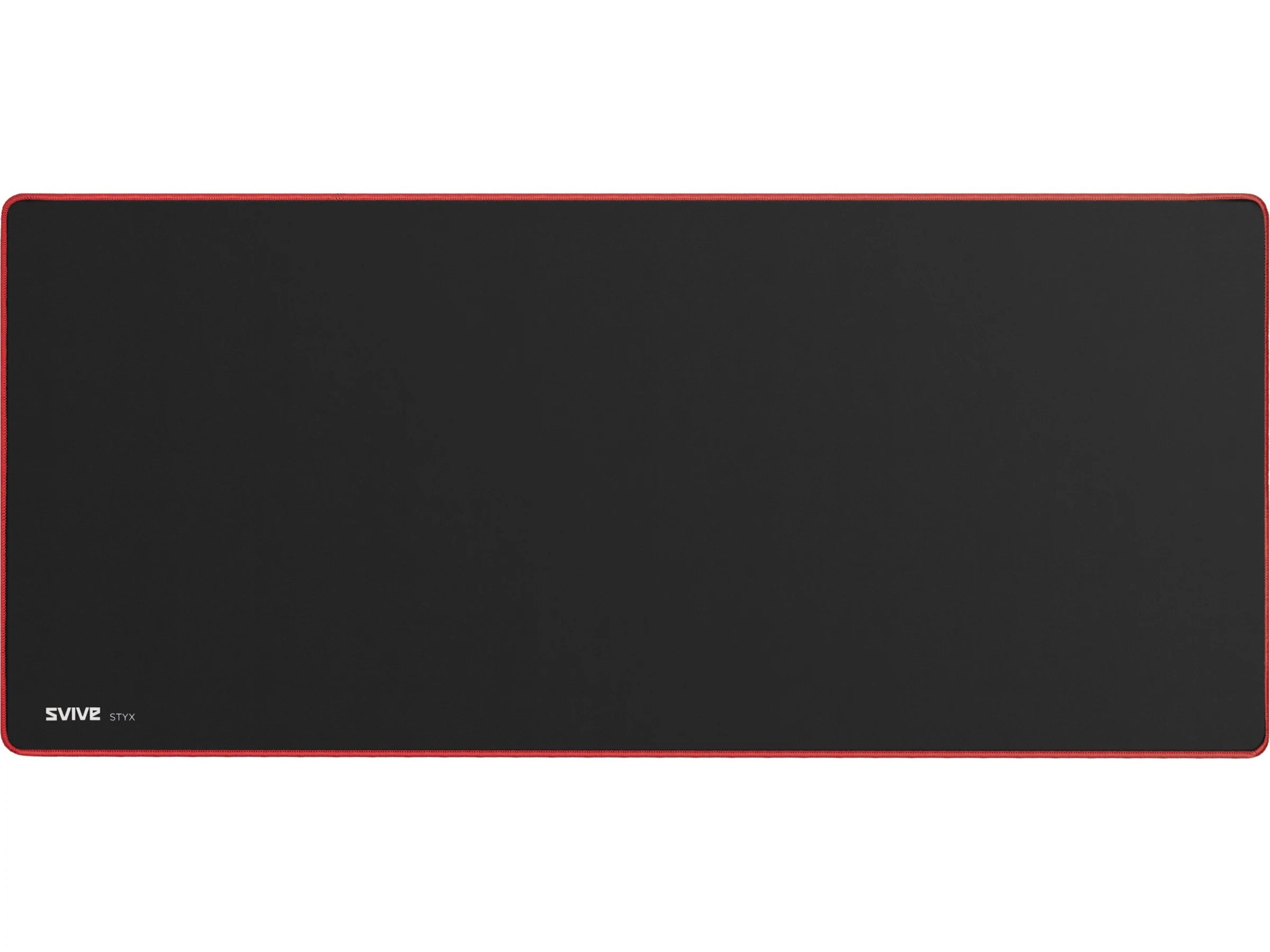 Svive Styx Gaming Musematte XXL XXL, sort med røde sømmer, maksimal kontroll og speed, vannavstøtende