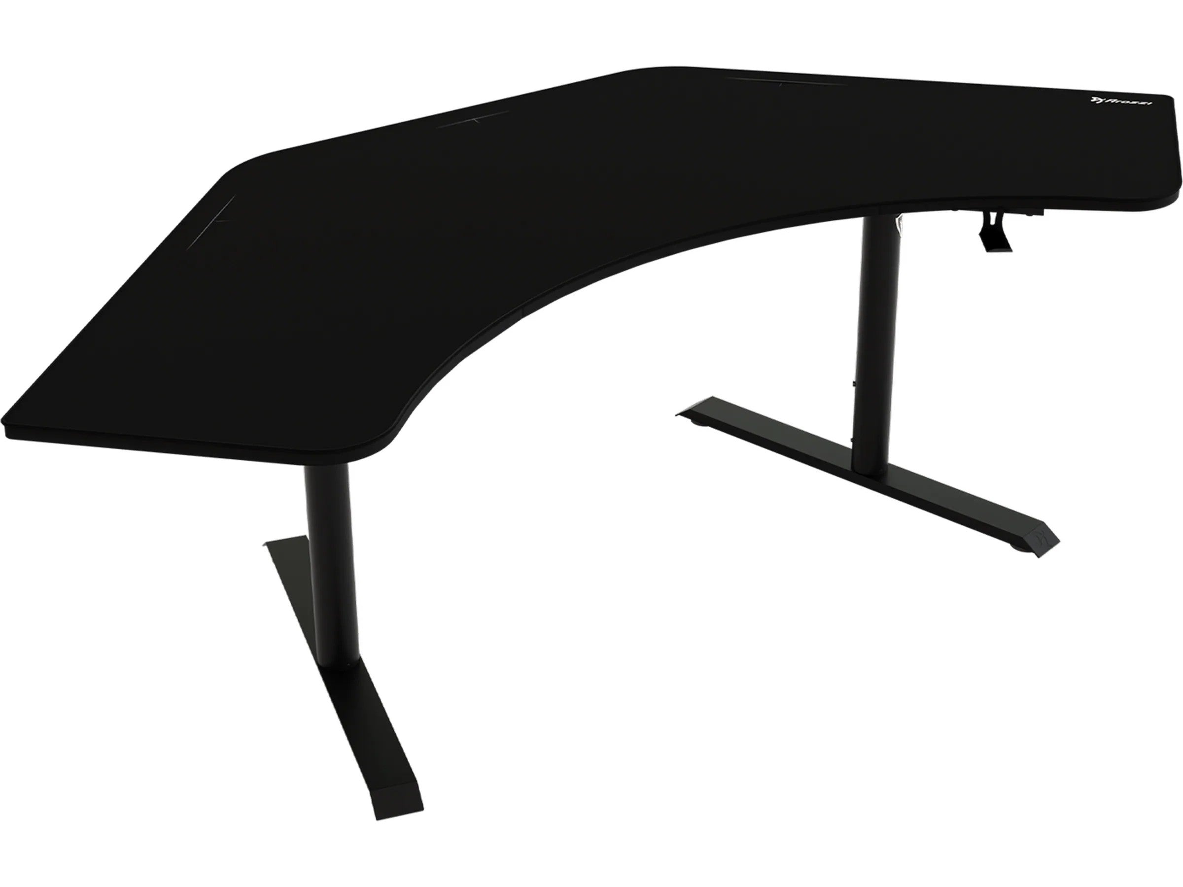 Arozzi Arena Angelo Gaming Desk (pure black) Tilpasset musematte, balansejustering, høydejustering, kabelhåndtering
