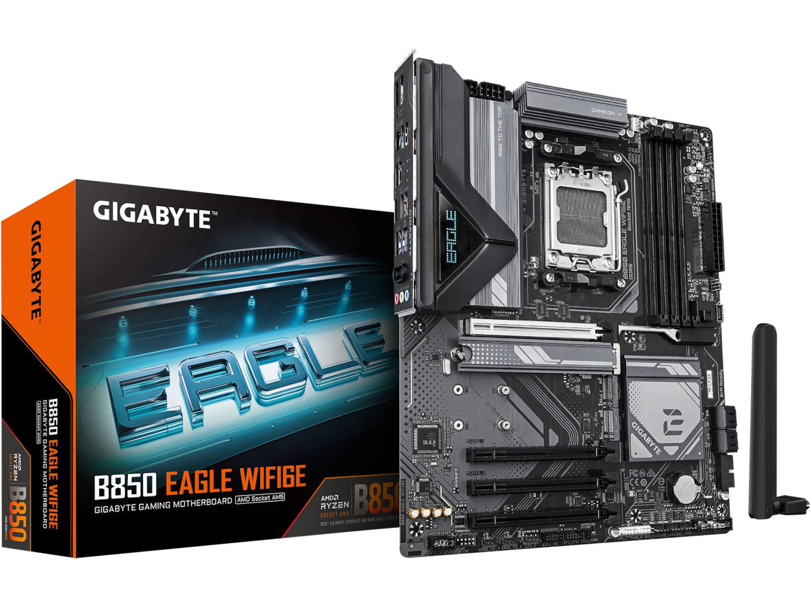 Gigabyte B850 EAGLE WIFI6E Hovedkort AM5, ATX, DDR5, 1x PCIe 5.0, 3x M.2
