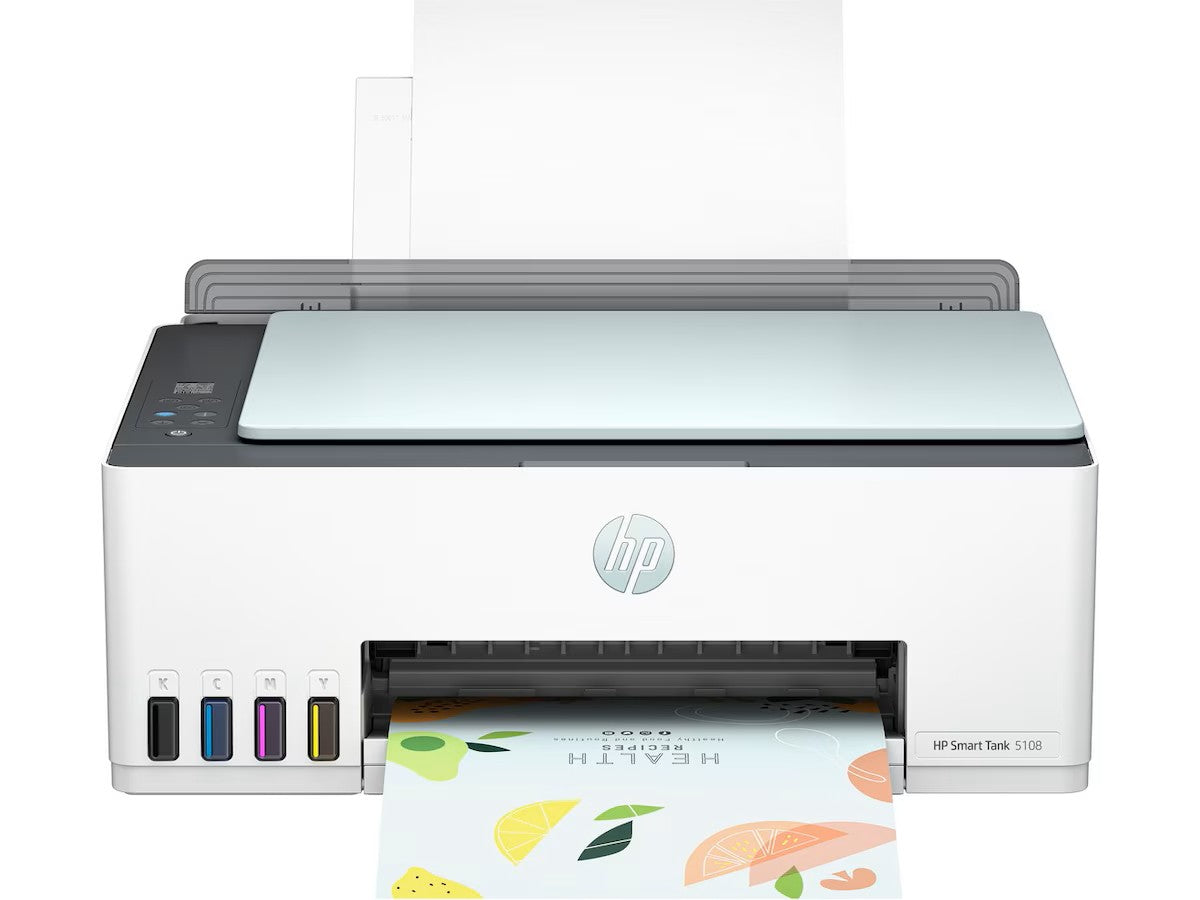 HP Smart Tank 5108 blekkskriver Alt-i-ett fargeskriver, A4, blekktanksystem, Print/Copy/Scan, USB/WiFi/Bluetooth