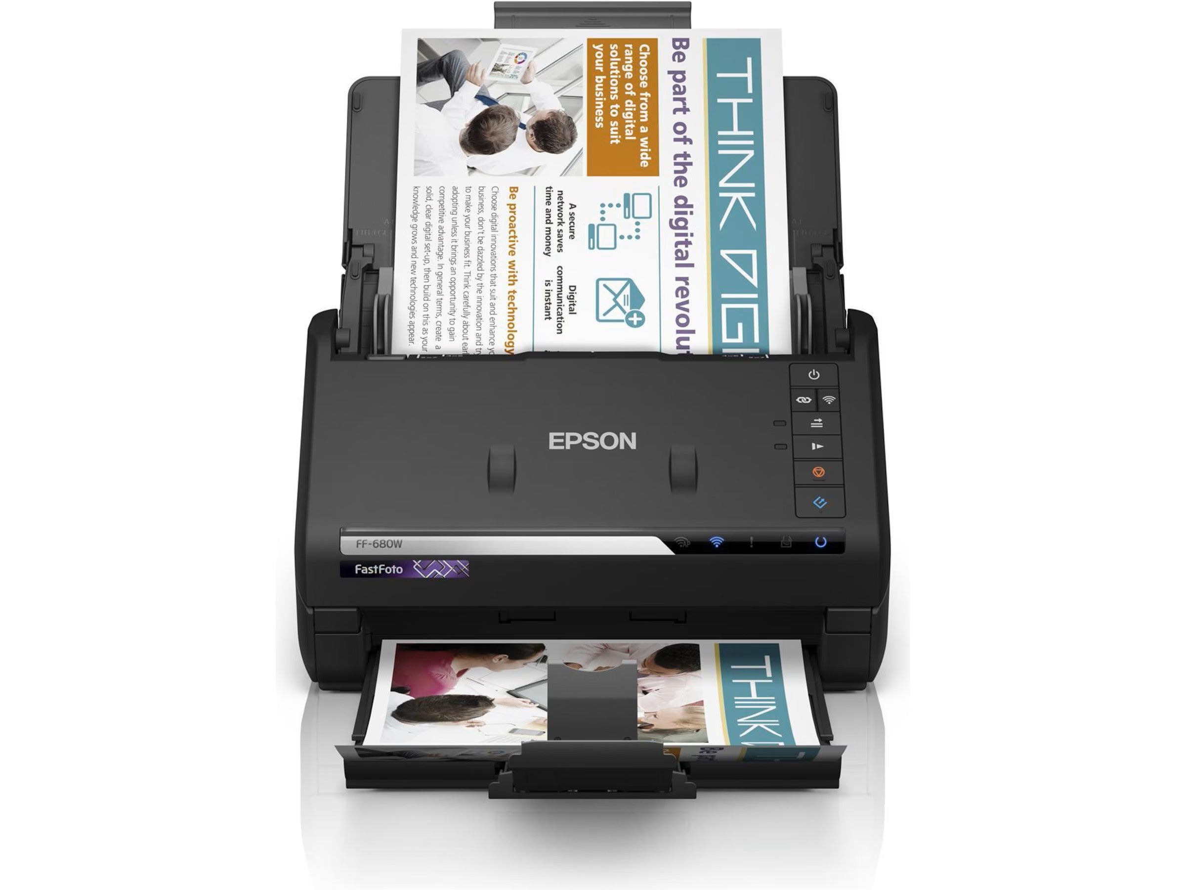 Epson FastFoto FF-680W Bildeskanner, opptil 30 bilder på 30 sekunder, Google Drive, Wifi, USB