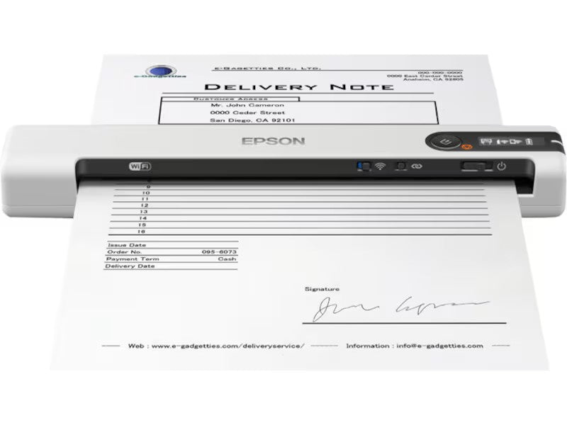 Epson WorkForce DS-80W Mobil skanner, 15 ppm, batteri, Wifi, USB