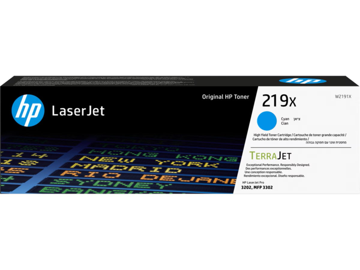 HP Toner 219X Cyan Laserjet Pro 3201-3204/3288/3302 - 2500 sider