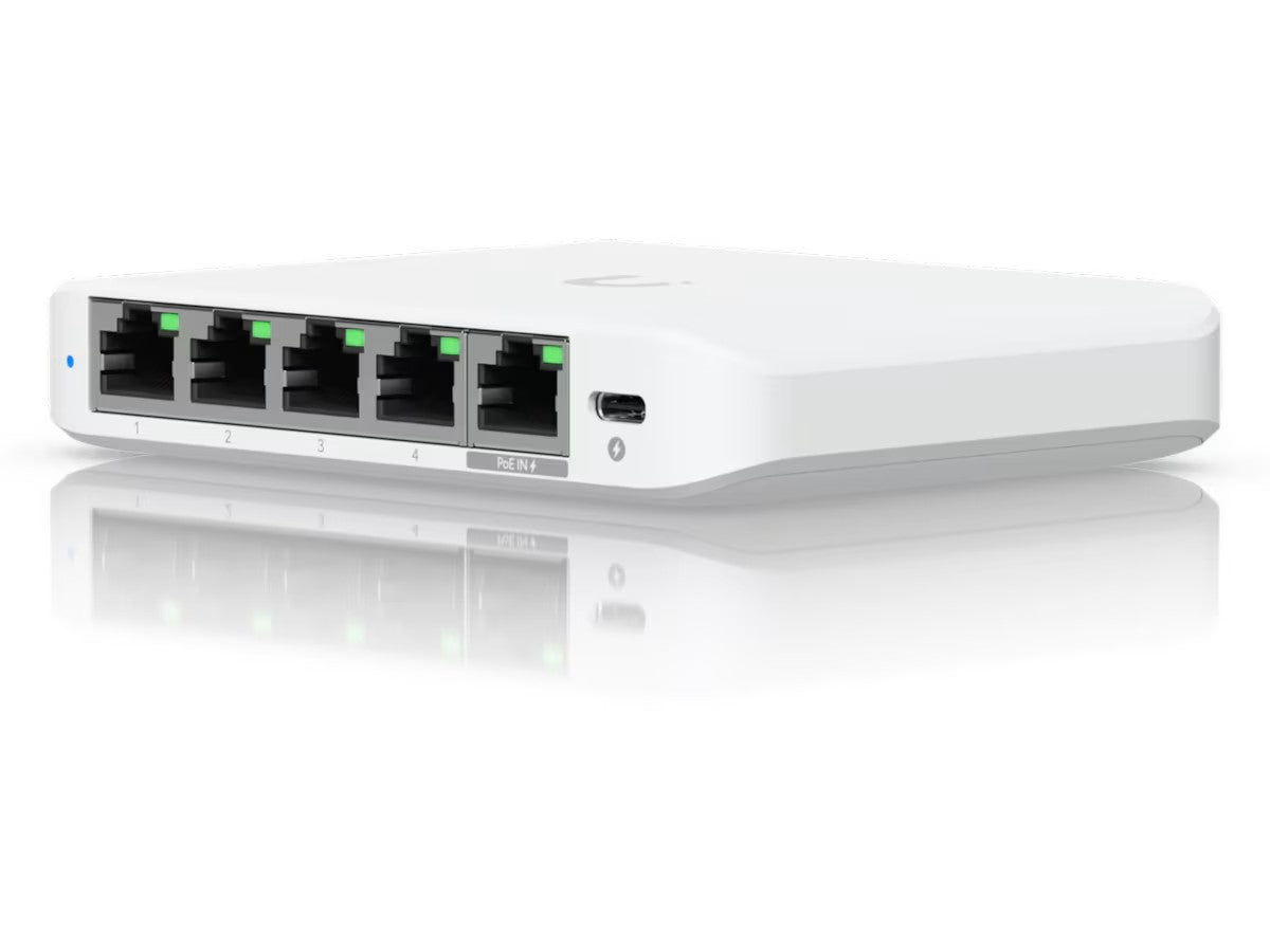Ubiquiti UniFi Flex Mini 2.5.G switch 5 portx2.5G, POE/USB-c powered