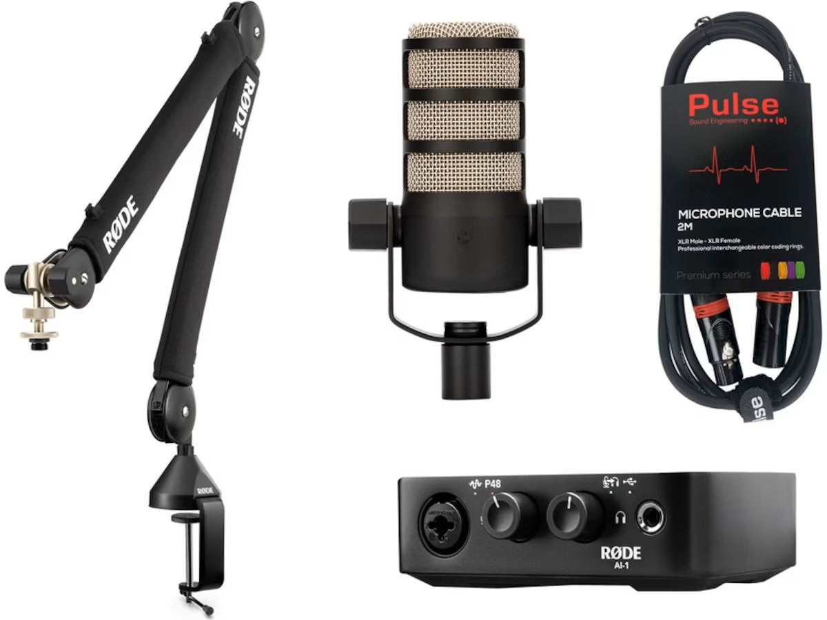 RØDE PodMic Gamers & Streamers Bundle Røde PodMic mikrofon med PSA1+ Studio Arm