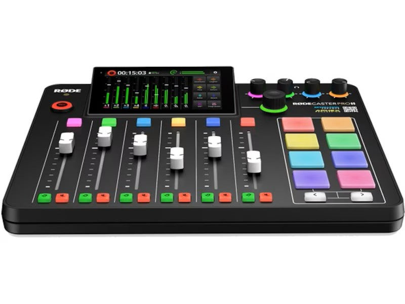 RØDECaster PRO II 4 XLR/tele inputs, programmerbare SMART Pads, APHEX, 9 kanals mikser