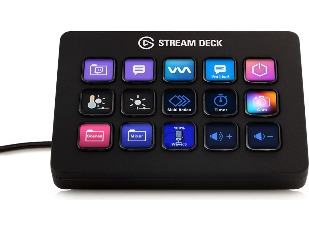Elgato Stream Deck MK.2 15 programmerbare LCD-taster, perfekt for bl.a. OBS, Twitch og YouTube, USB-C