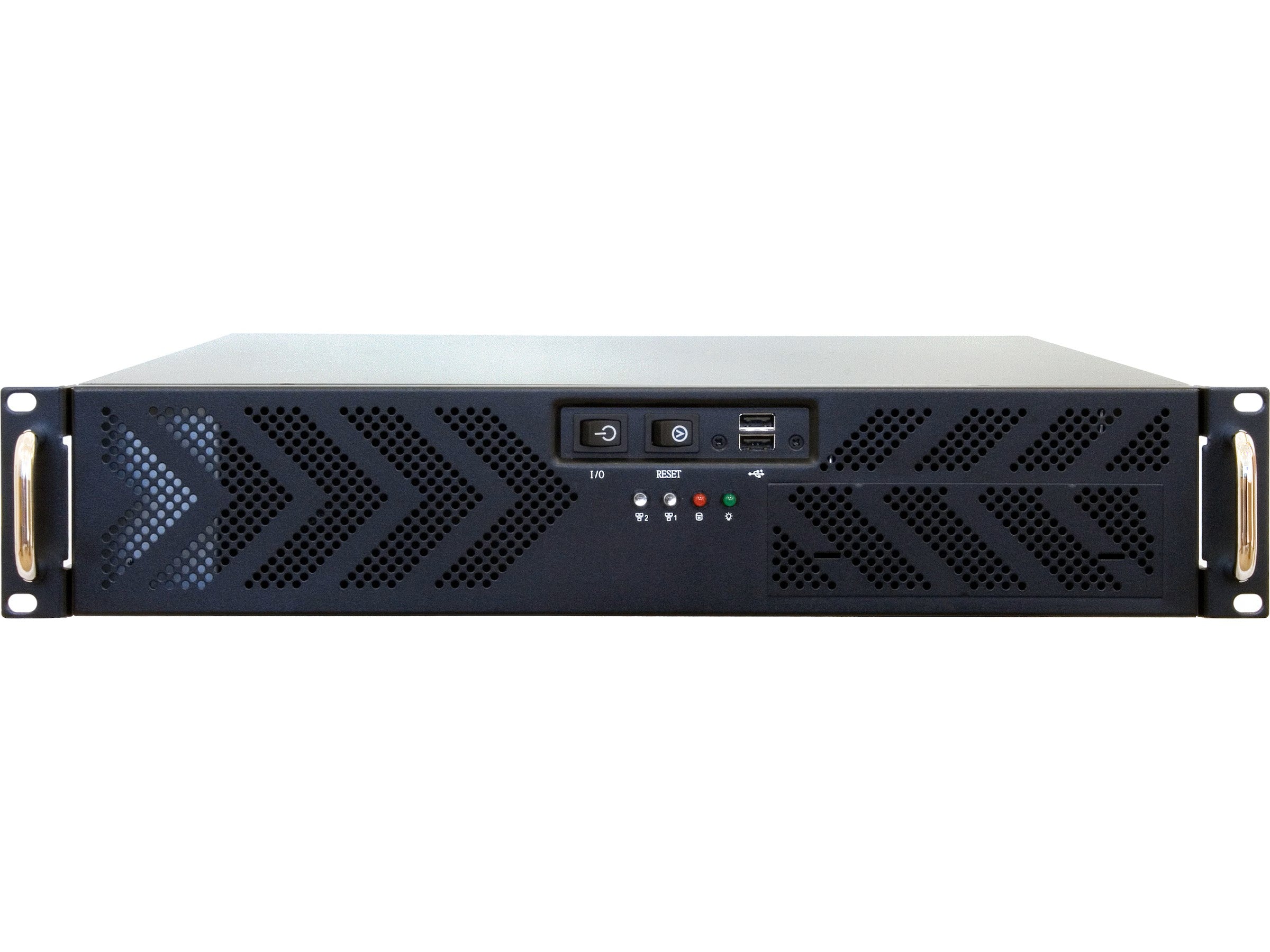 Chieftec 19" 2U UNC-210T-B-U3-OP Ekstern: 1x 5,25", Intern: 4x 3,5" Vifter: 3x80mm, 2x USB3.0