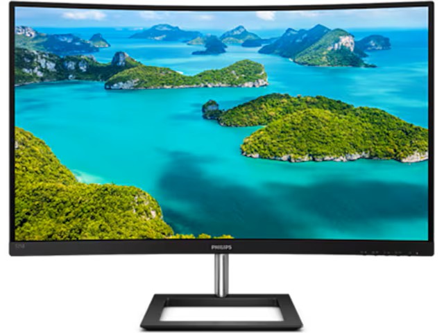 Philips 32" Curved skjerm 325E1C/00 2560x1440 VA, 4ms, 3000:1, FreeSync, VGA/HDMI/DP