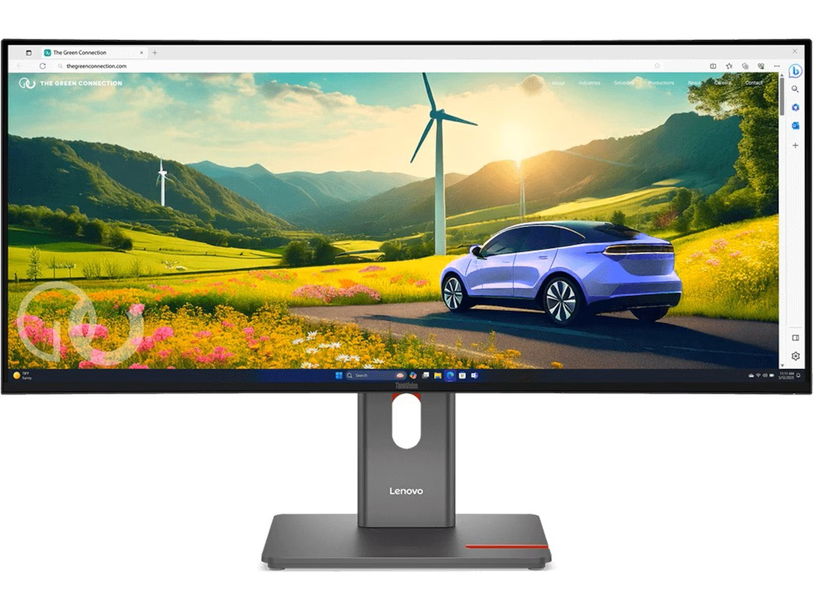Lenovo 34" skjerm ThinkVision P34WD-40 3440 x 1440 IPS, 4ms, 2000:1, HDMI, DisplayPort, USB-C