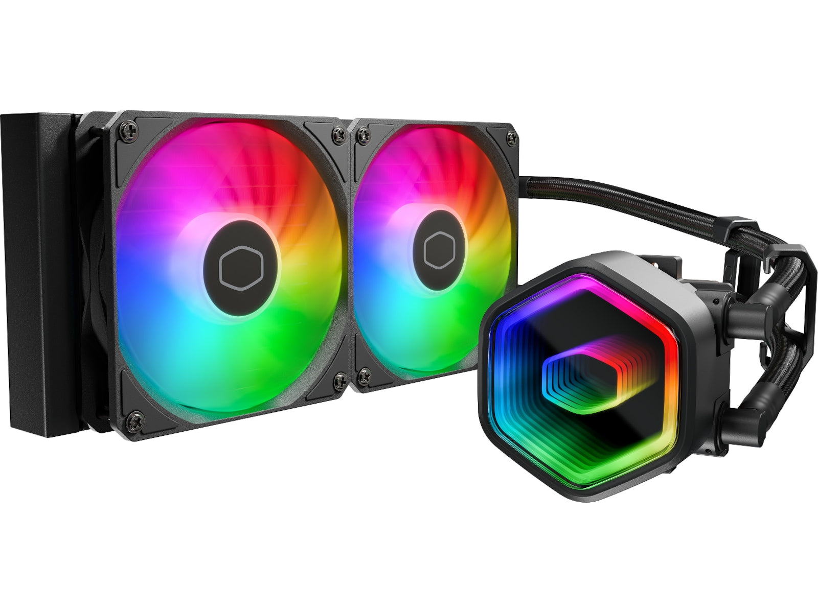Cooler Master MasterLiquid 240 Core II ARGB Kjøler (sort) 240mm, LGA 1851/1700/1200, AM4/5, 25 dB(A)